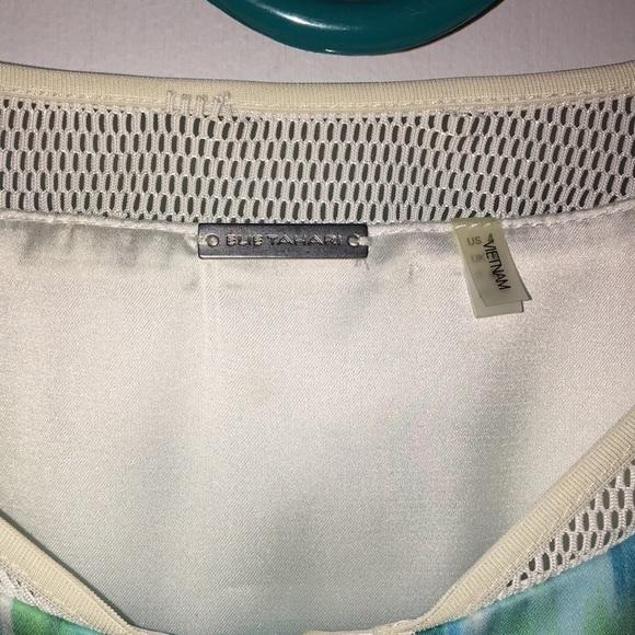 Elie Tahari Full zip shift sleeveless White with green dress Sz 4 - Picture 5 of 10